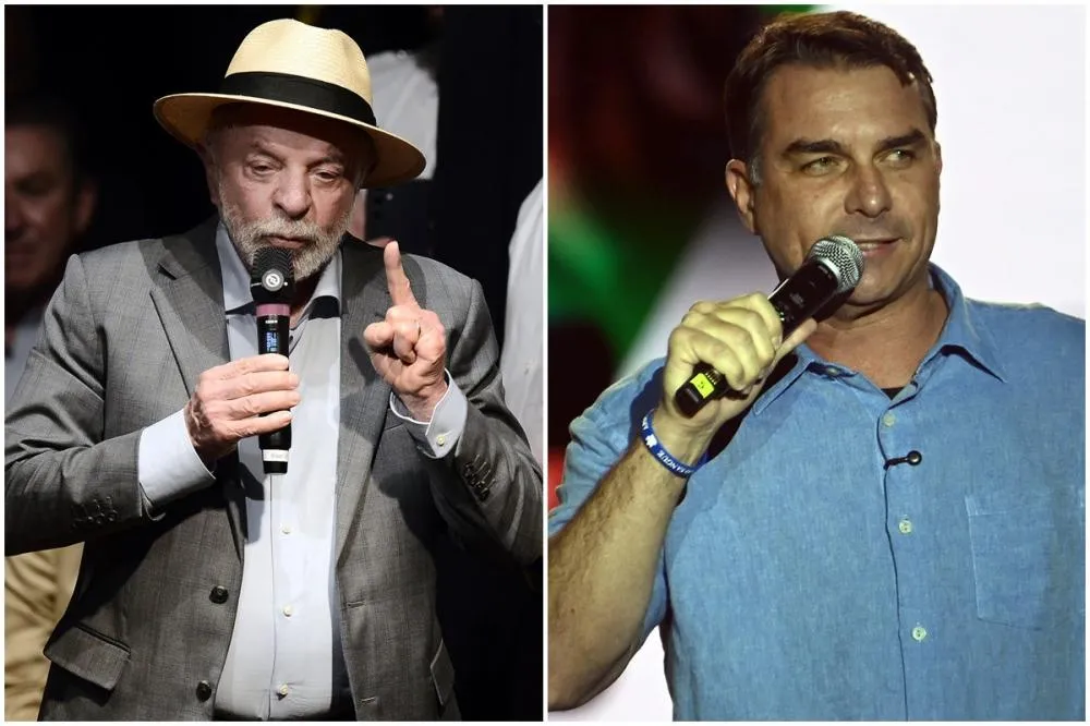 O presidente Lula e o senador Flávio Bolsonaro - Foto: Correio Braziliense