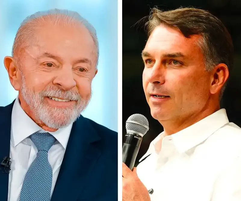 Foto: Lula Oficial e Charles Vieira/Campanha Flávio Bolsonaro